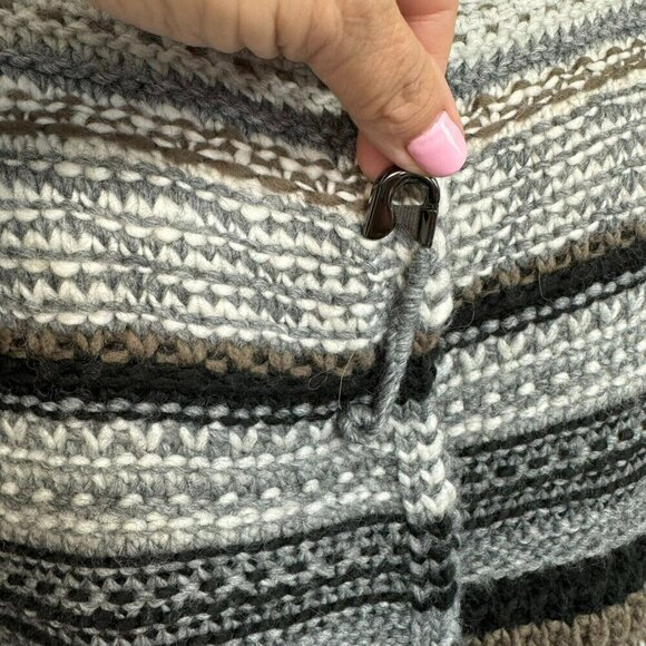 J. Jill Womens Open Front Cardigan Knit Striped Sweater Wool Alpaca Blend XS - Picture 7 of 12
